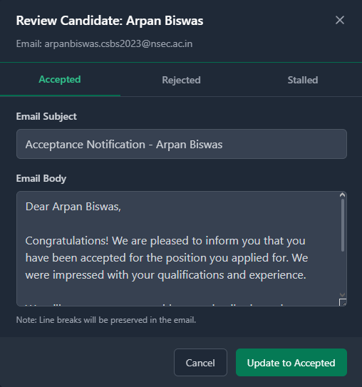 Customised Feedback Emails and Follow-ups